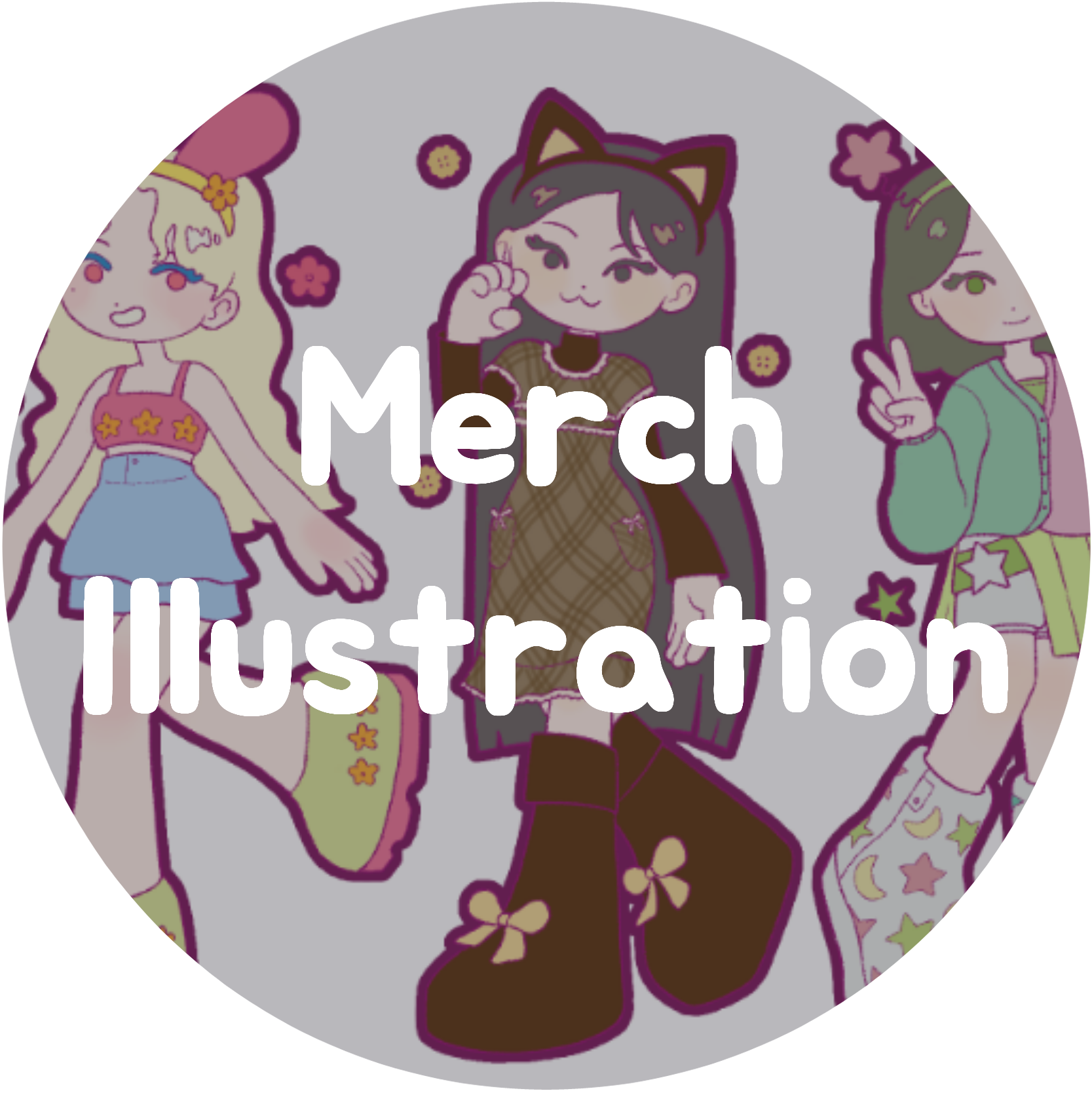 Merch Illustration Button